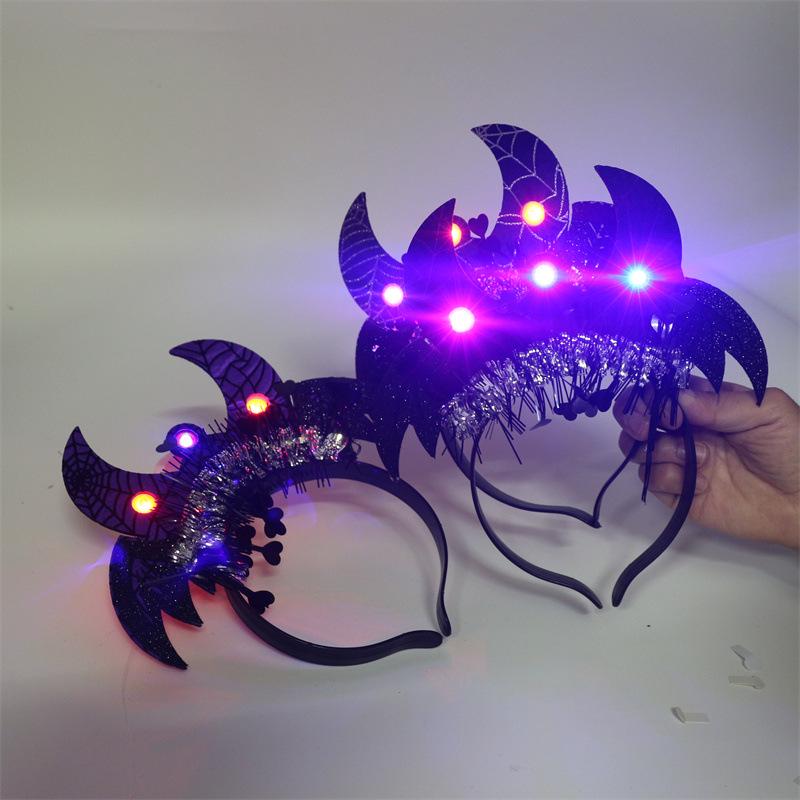 Luminous Halloween Pumpkin & Horn Headband for Kids & Adults