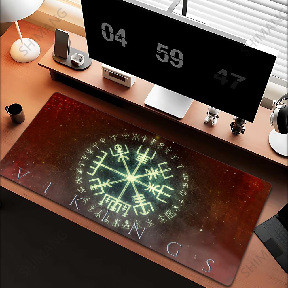 VikingVegvisir Logo Mousepad INS Tide Large Thickened Mouse Pad Oversized Gaming Keyboard Notebook Table Mat for PC Computer