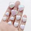 12mm&14mm&20mm Shiny White AB Color Heart Heart Acrylic Rhinstone Diy Jewelry Making Earrings Hairpin Gift Decoration Flat Back