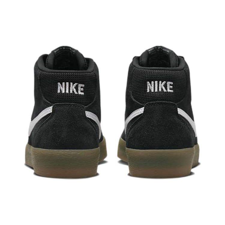 Nike Bruin High SB Черно-белые кроссовки для женщин с подошвой цвета жевательной резинки DR0126-002