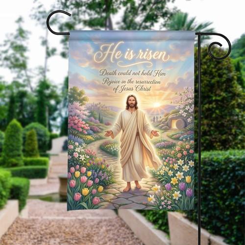 He Is Risen Garden ag Christian Verse Easter Outdoor Banner Religious Gift PPZ
