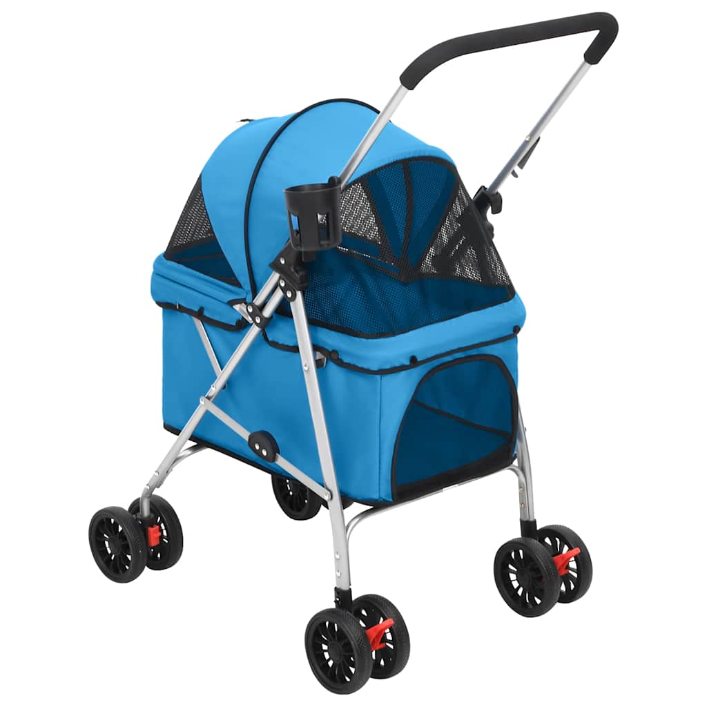 Foldable Pet Stroller Blue 76 x 50 x 100 cm Oxford Fabric
