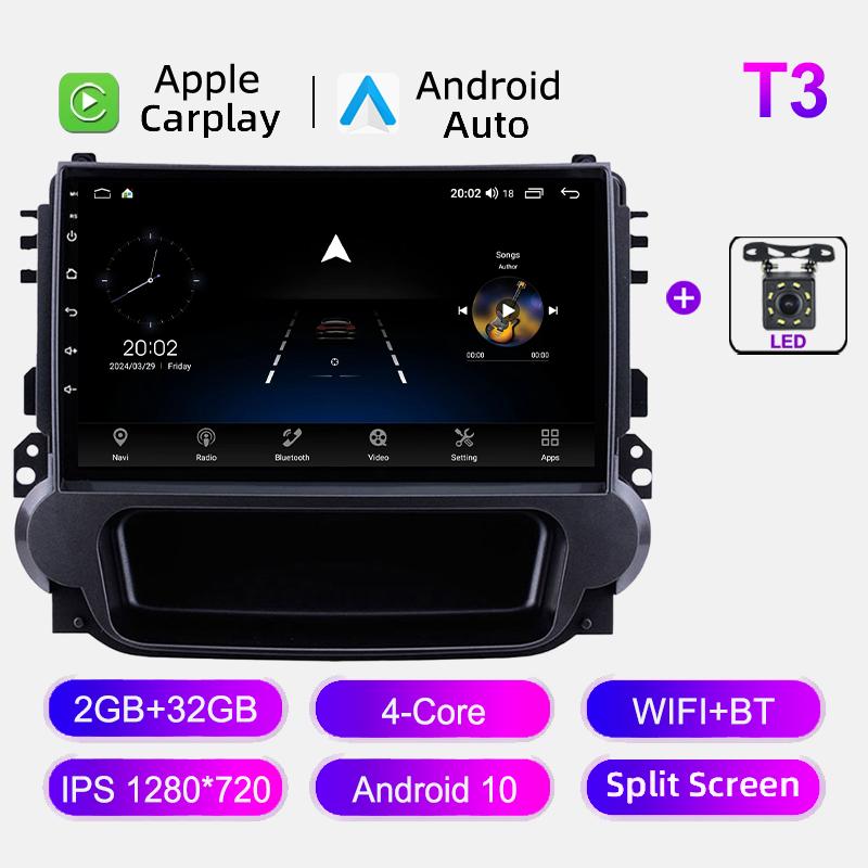 Для Chevrolet Malibu 2012-2015 автомобильный радиоприемник авто стерео GPS навигация BT WIFI Carplay мультимедийный видеоплеер Android 12 головное устройство