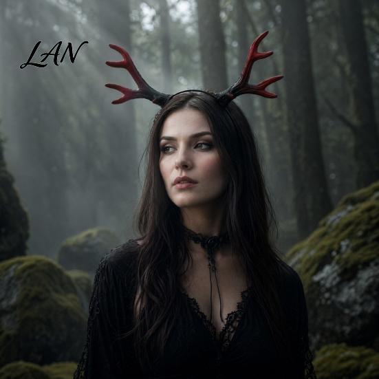 Halloween Party Costume Headband Deer Antlers Headband, Realistic Forest Cosplay Costume, Gothic Durable Simulation Branch Hairband Style Elastic
