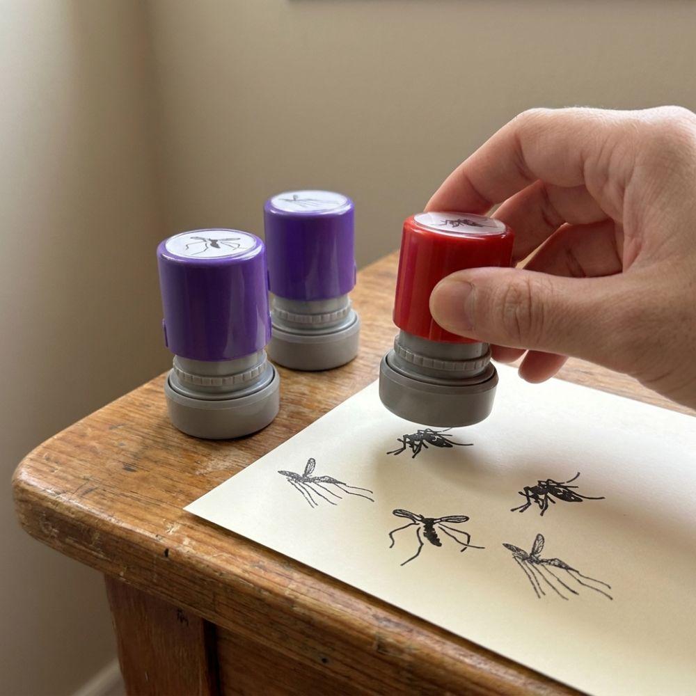 Cartoon Bug Mosquito Stamps Assorted Stamps Kids Stamp Toys Funny Prank Stamp Scrapbooking DIY