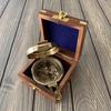 Brass Brunton Magnetic Compass with Wooden Box