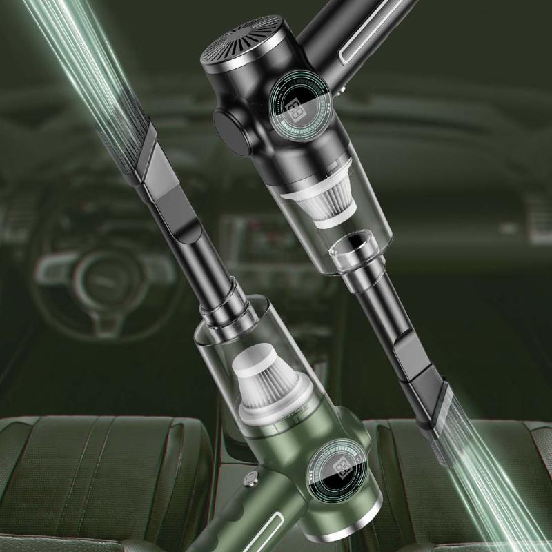 Digital Display Wireless Car Vacuum, High Power Handheld Strong Suction Cleaner for Home and Automobile Dual Application