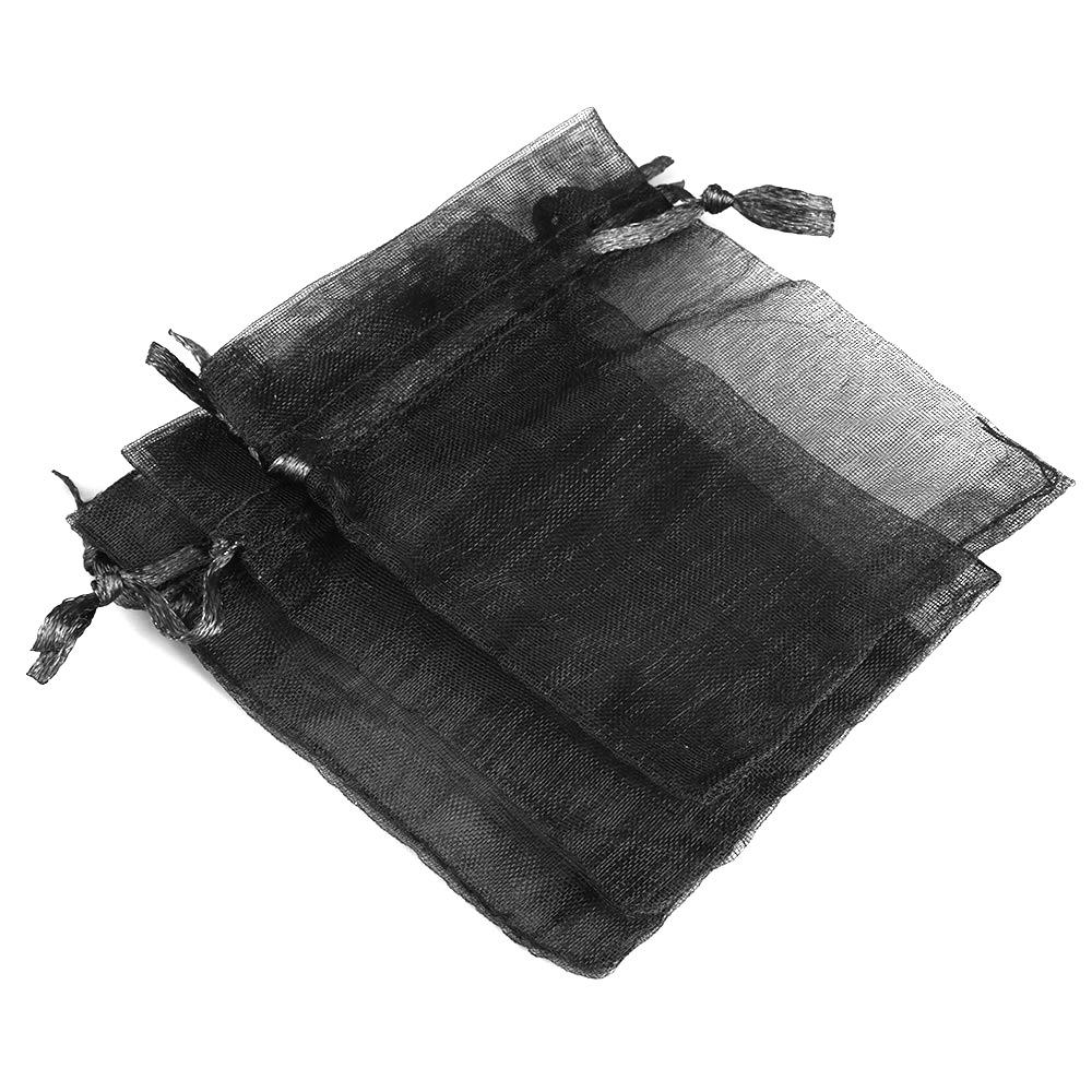 50 шт./лот Органзовый подарочный мешочек для ювелирных изделий 24 цвета Мешочки на шнурке для свадьбы Рождества Конфет Подарочные пакеты Упаковка для ювелирных изделий KTY