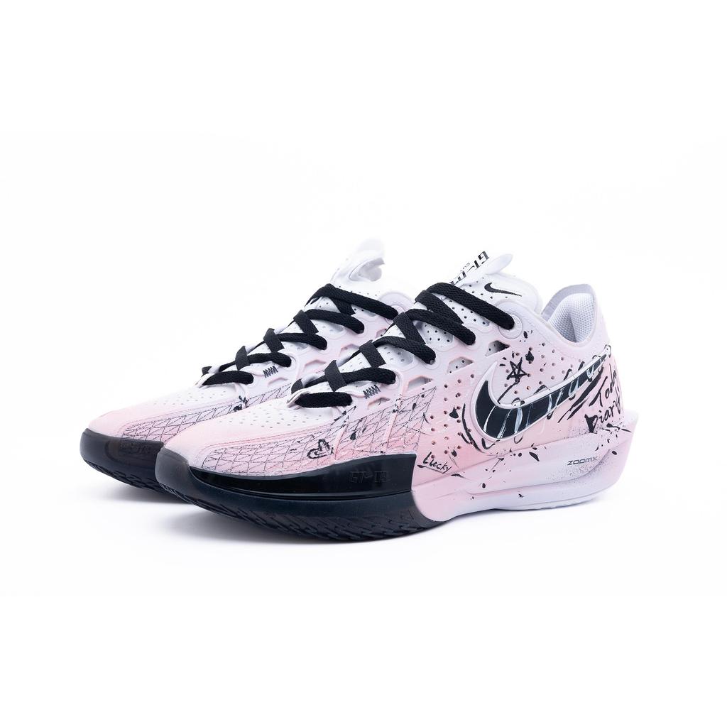 Nike ГТ. Кроссовки для баскетбола унисекс низкие Pink Lucky Day, нескользящие, износостойкие, розовые, черные DV2918-102(Команда240-)