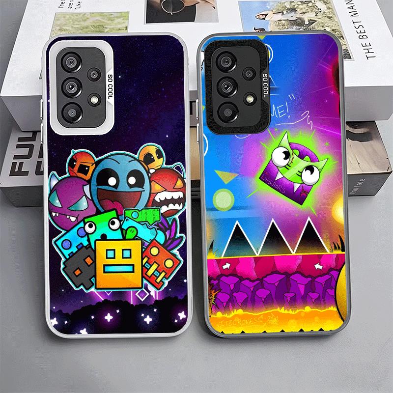 Geometry Dash Game Soft Phone Case for Samsung A17 A16 A15 A14 A13 A57 A56 A55 A54 A53 A37 A36 A35 A34 A33 A26 A25 A24 A23 A52