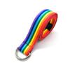 D-shaped Buckle Men Belt Nylon Canvas Waist Belt Trendy Rainbow Canvas Belt  For Jeans