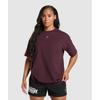 Gymshark Футболка большого размера с рисунком ScripT, глубина фиолетовая B2b2f Pbzv