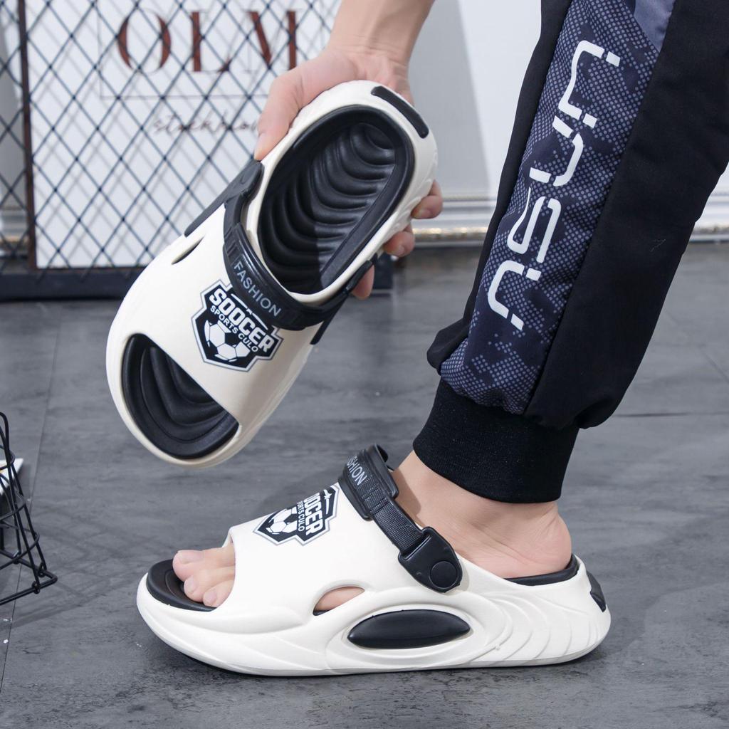 Мужские модные летние сандалии из ЭВА высокого класса, нескользящие, дезодорирующие, на толстой подошве, пляжная обувь