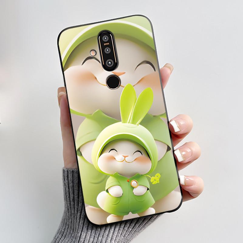 Casing For Nokia 8.1 Plus/Nokia X71 Aesthetic Luxury Cute Cool Boys Girls Soft silicone Phone Case Back Cover Black Matte Shell