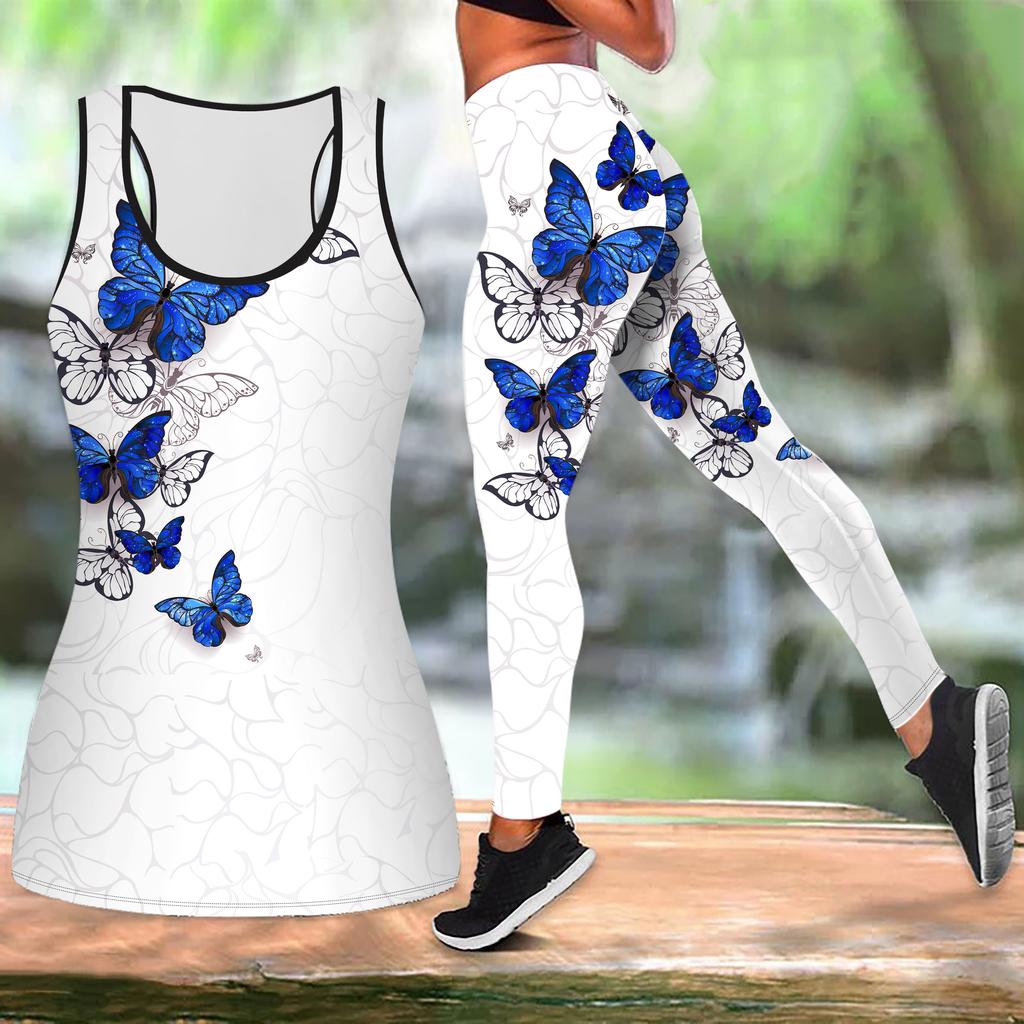 Костюм для йоги с принтом «сорока» для женщин, модные леггинсы для тренировок, фитнес-спорт, повседневный комплект для йоги, спортивный костюм