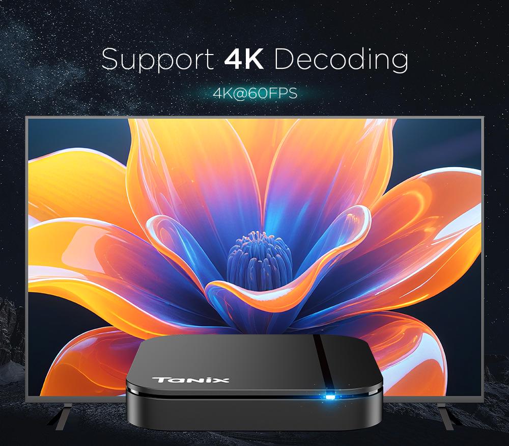 TANIX TX13 Android Set-top Box S905Y5, BT5.0, 4K 3D, WiFi6, HD TV.