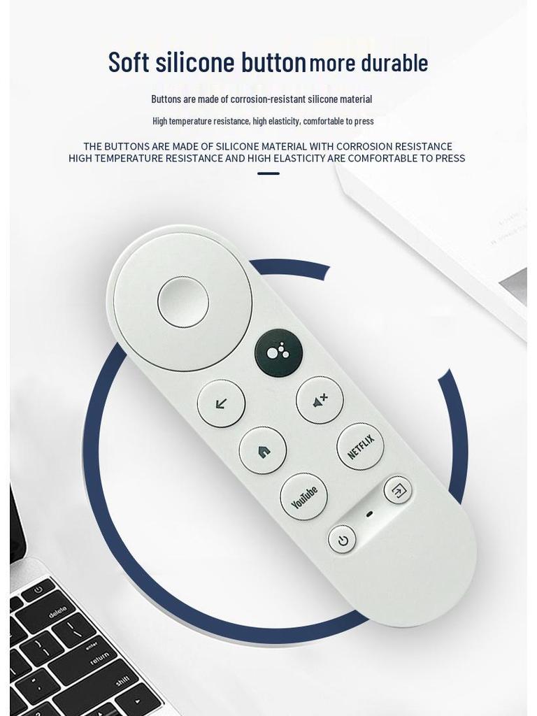 Bluetooth-пульт голосового управления Google TV для Chromecast 9-го поколения - Беспроводное управление на большом расстоянии