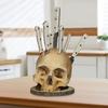 Подставка для ножей в виде черепа Хэллоуин Кухонный Декор Стойка для хранения ножей Ужасающий Хэллоуинский Орнамент Домашние Кухонные Аксессуары для Хранения