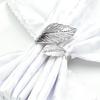 Набор из 12 шт. серебряных колец для салфеток в виде листьев, кольца для салфеток для украшения стола