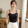 Бесшовная женская майка из шелка Ice Silk с подкладками для груди и красивым нижним бельем, весна-лето, новая верхняя одежда, топ-труба