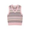 Teenie Weenie Women's Retro Fair Isle Stripe Knit Sweater Vest