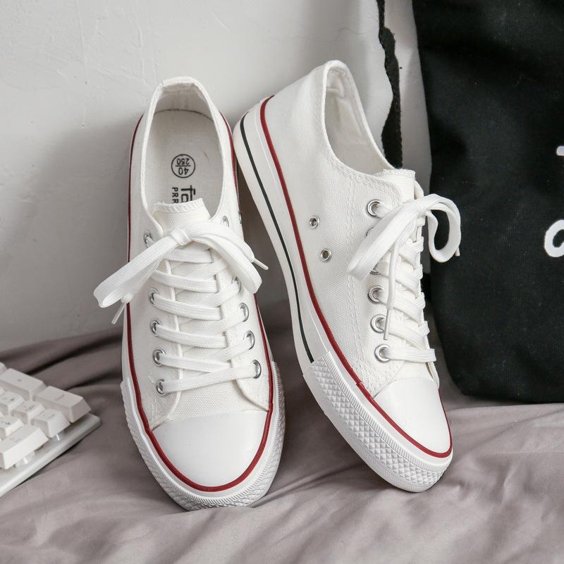 Spring and Autumn New Low-top Men's Shoes Classic Canvas Shoes Male Students Trend Board Shoes Korean Version Versatile Little White Shoes Male