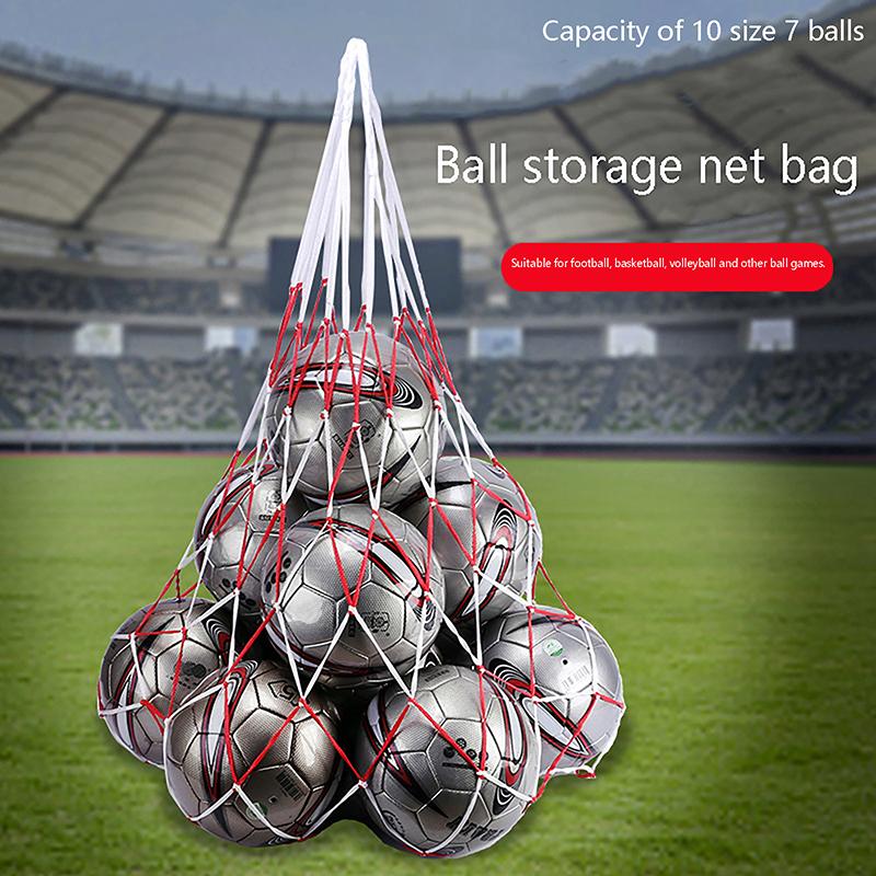 Portable Carry Net Bag Balls Volleyball Durable Standard Nylon Rope Storage Ball Bag Thread Soccer Basketball Hoop Mesh Net