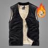 Men Wear Warm Lamb Wool Vest In Autumn and Winter, Middle-aged and Elderly Thick Casual Clothing