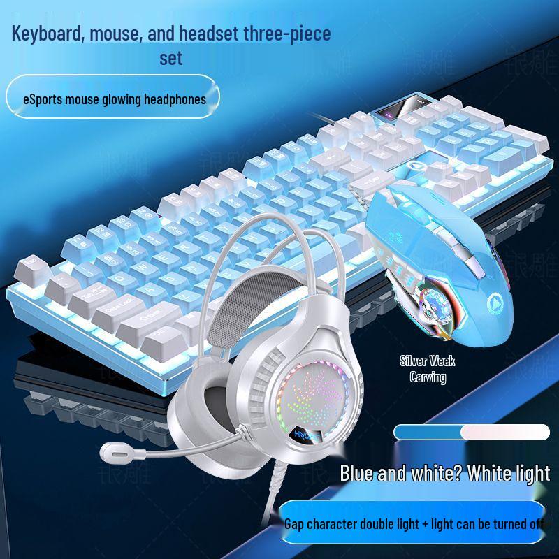 K500 Бесшумный проводной игровой набор Клавиатура и Мышь - Механическое ощущение для Офиса и Киберспорта