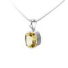 Natural Citrine Pendant Necklace Set In 925 Sterling Silver Pendant For Women