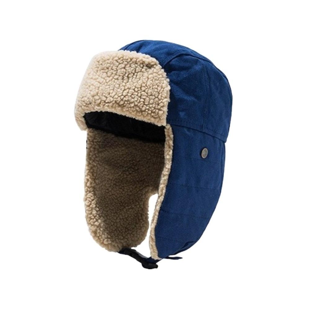 Fleece Ear Protective Hat Thickened Earflap Hat Simple Lei Feng Cap Men