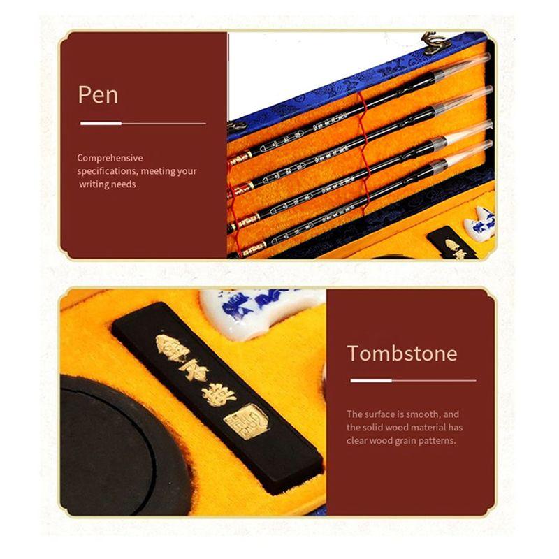 M-Modern-Sumi Painting Watercolor Tools 10Pcs Chinese Calligraphy Brushes Gift Set Painting Writing Brushes Kanji Art Gift