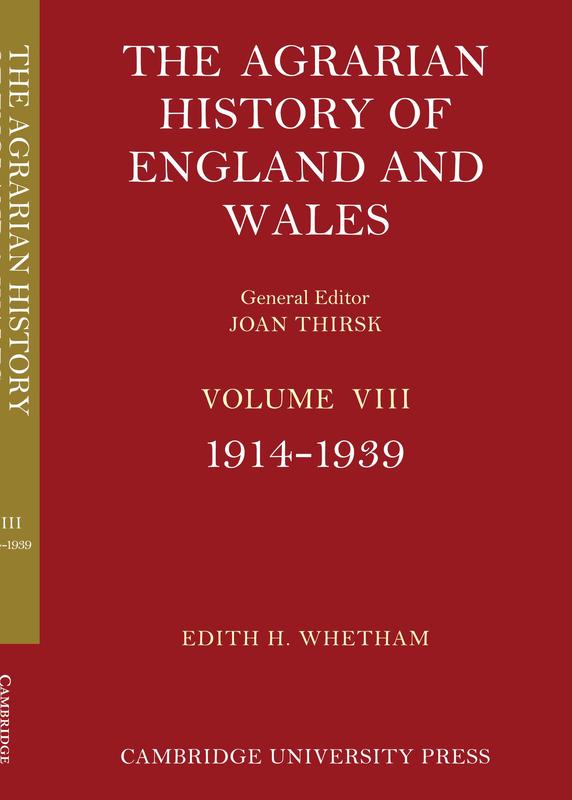 The The Agrarian History Of England And Wales by Edith H. Whetham - Paperback Book