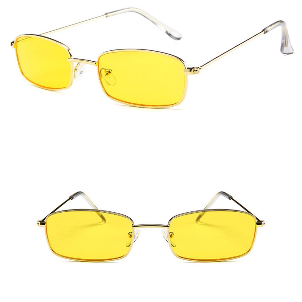 Винтажные очки Женские мужские квадратные оттенки Солнцезащитные очки в небольшой прямоугольной оправе