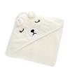 Hug Baby Swaddle Newborn Fluffy Blanket Bath Towel [Hug Honey] (White)