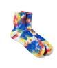 [go Slow Caravan] 342907 Embroidered Tie-Dye Quarter Socks, Tie-Dye Size 1, Medium