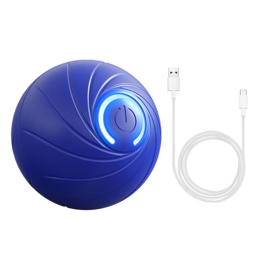 Катающийся мяч для домашних животных со светодиодной подсветкой, снятие скуки и стресса, умный интерактивный прыгающий мяч для кошек и собак, перезаряжаемый через USB, электрический автоматический движущийся трясущийся мяч