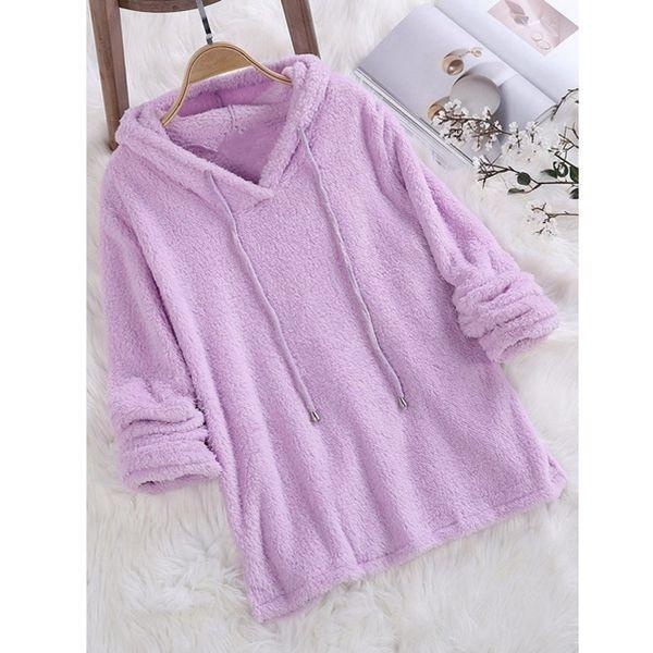 Women's Winter Plus Sizes Thickened Padded Short Pullover Tunic Cozy Casual Sweatshirt
