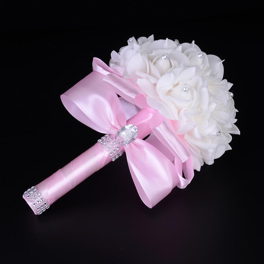 Свадебный букет невесты и подружек невесты, 12 цветов роз, искусственные цветы для держания, свадебный букет, свадебные аксессуары