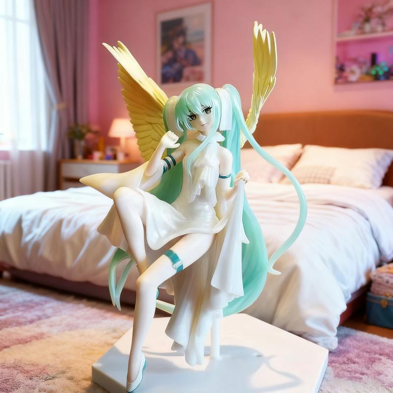 Новая Аниме Фигурка Хацунэ Мику Свет и Тьма Красивая Ангел Девушка Фигурка Действия ПВХ Коллекционная Кукла Украшения Игрушки Подарки