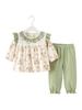 Комплект из двух предметов из чистого хлопка в стиле Мори для девочек-малышек - Милый и модный наряд для весны и осени