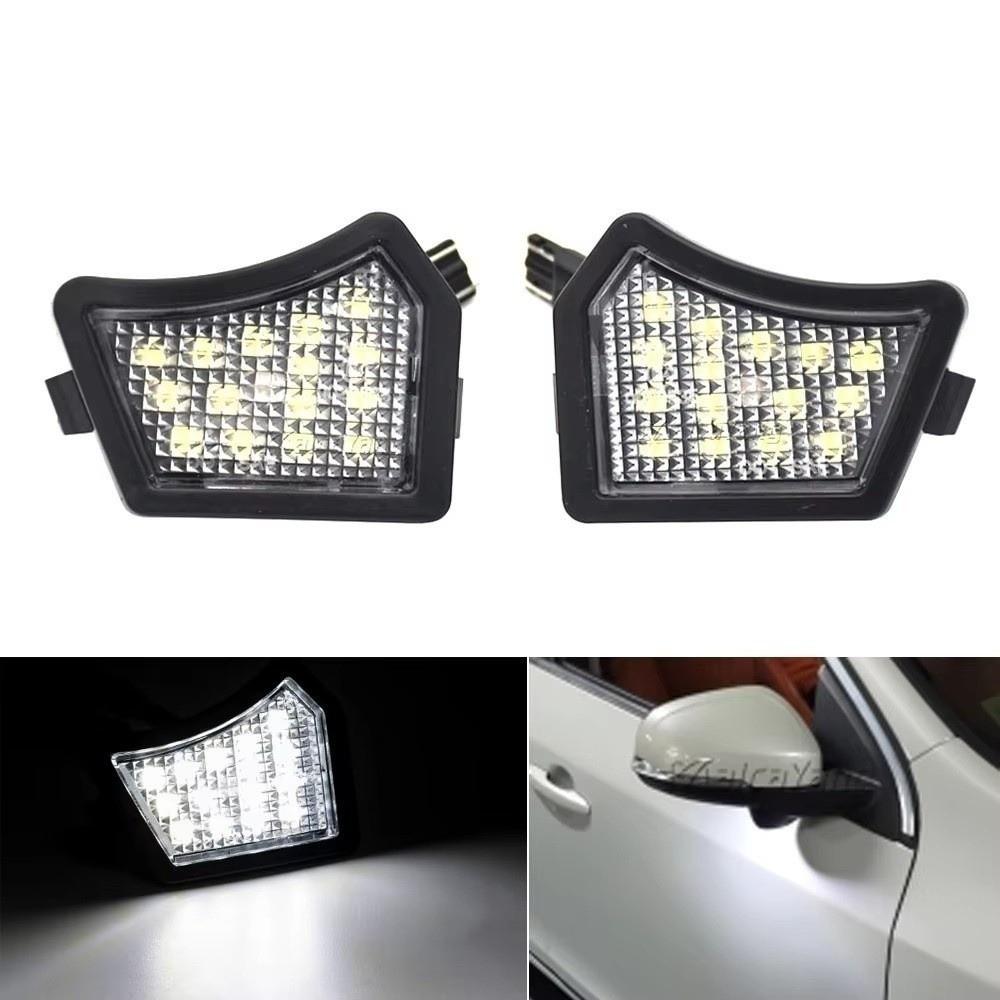 2Pcs LED LED Welcome Lamp for Suitable for Volvo S60 S80 V50 V70 XC70 XC90 Jaguar XJ Side Mirror
