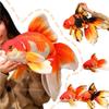 Нетоксичная 50 см Имитация Золотой Рыбки Плюшевая Кукла Подушка Красный Черный Узор Золотая Рыбка Морское Животное Плюшевая Игрушка Домашний Декор Подарок Для Детей
