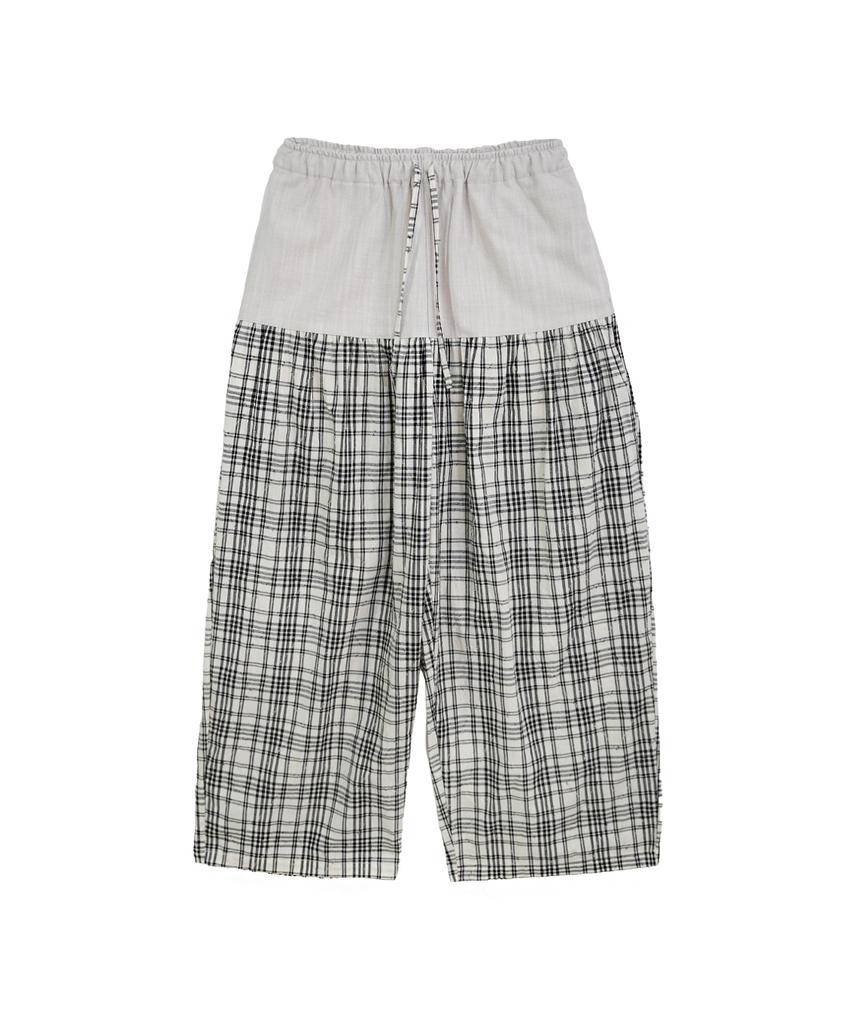 SOMSOC Bay Denim Check Lounge Pants_Beige