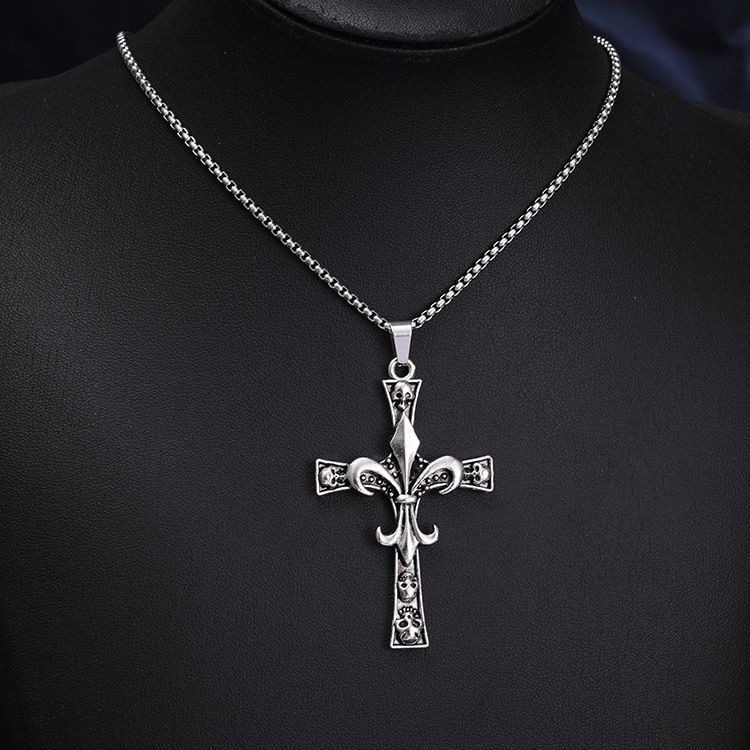 Панк Подвеска Череп с Крестом, Унисекс Эффектное Украшение для Студентов