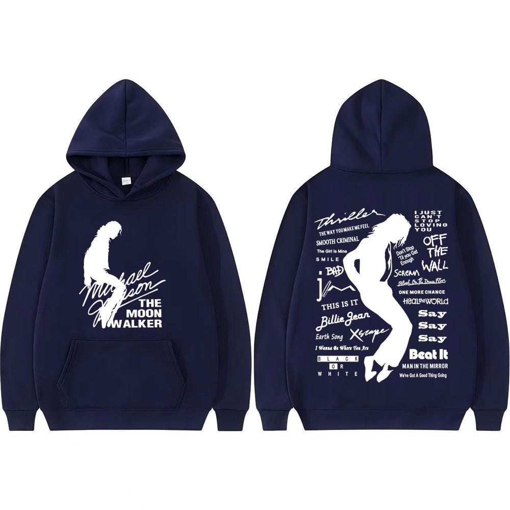 Michael Jackson King of Pop Music Album Hoodies Unisex Harajuku Streetwear Vintage Sweatshirts Casual Fleece Oversized Hoodie