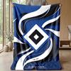 Hamburger SV Football Print Flannel Blanket, Soft Warm Lightweight Throw Blanket for Sofa Bed Camping