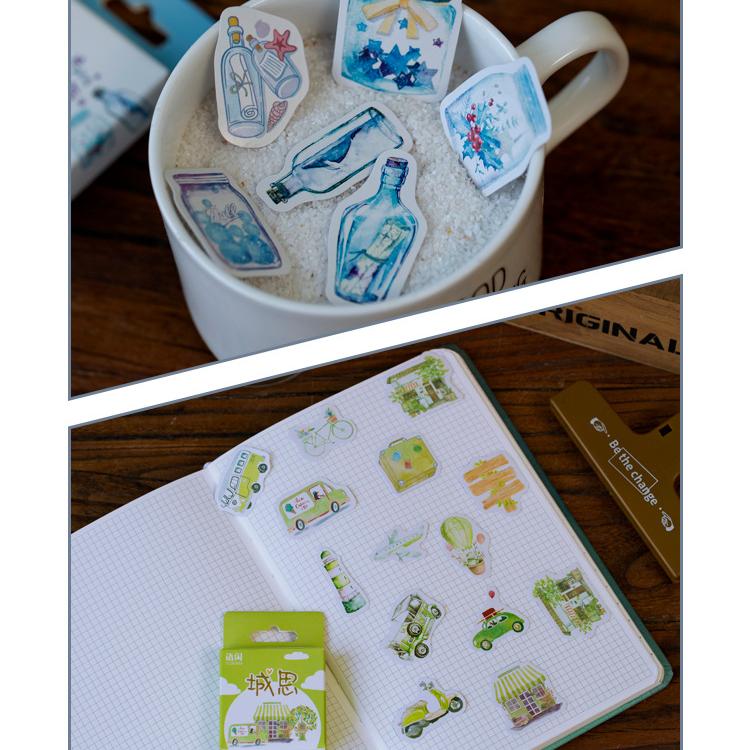 50 шт./упак., милые цветочные плакаты с единорогом, мини-бумажные наклейки, украшение для дневника, этикетка для скрапбукинга, канцелярские принадлежности