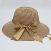 WTEMPO Bow Wide Brim Women's Solid Color Outdoor Sunscreen Hats Elegant Casual Travel Beach Foldable Summer Hats
