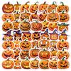 50 pcsLaser Halloween Stickers Pumpkin Sticker Holographic Laser Flash Sticker for Gifts Cups Waterproof Halloween Stickers